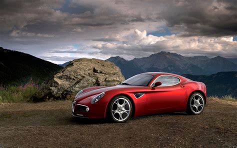 Alfa Romeo 8C Competizione — Alpine Red HD Wallpaper