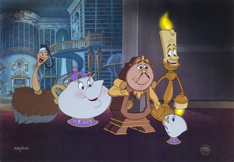 Beauty and the Beast "Lumiere, Cogsworth, Mrs Potts, Chips and Feather ...