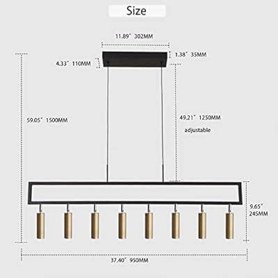 Buy MASIVEL Kitchen Island Light, 8-Light Dining Room Light Fixture ...