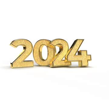 Bonne Année 2024 Numéros 3d Dorés PNG , Bonne Année 2024, Or 2024 ...