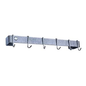 Enclume Premier 18-Inch Utensil Bar Wall Pot Rack, Hammered Steel ...
