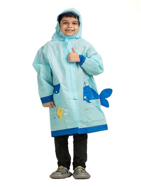 Ocean Explorer Light Blue Raincoat – Yellow Bee India