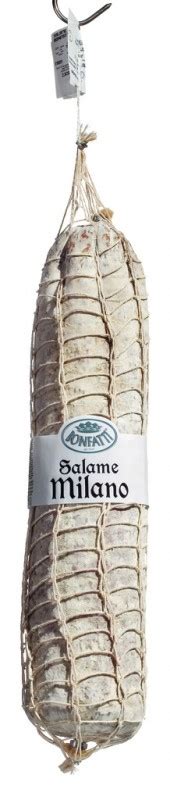 Salame Milano, salami de charcuterie à la milanaise, Bonfatti, environ ...