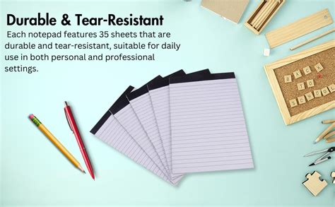 Amazon Brand - Umi Narrow Ruled Writing Pad, A5 Size 5.5 X 8.5 Inches ...