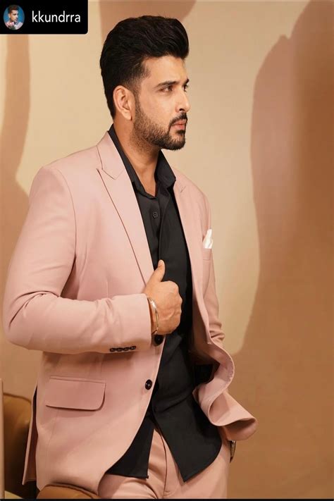KARAN KUNDRA in Designer Pink 2 Piece Suit - Bharat Reshma