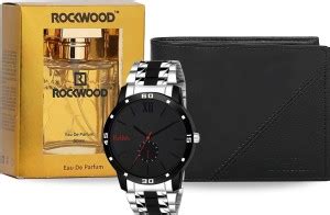 Relish Analog Black Silver Chain Watch, Wallet with Perfume Combo Pack ...