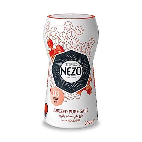 Nezo Iodized Pure Salt Fine No 3, 600g, Free ChocoKick Eco Friendly Pen ...