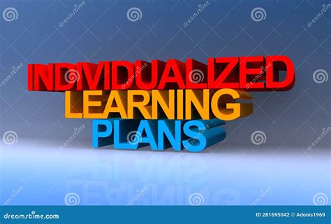 Individualized Learning Plans on Blue Stock Illustration - Illustration ...