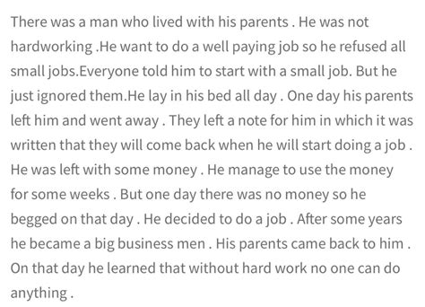 Story on hardwork is the key to success in 600 words - Brainly.in