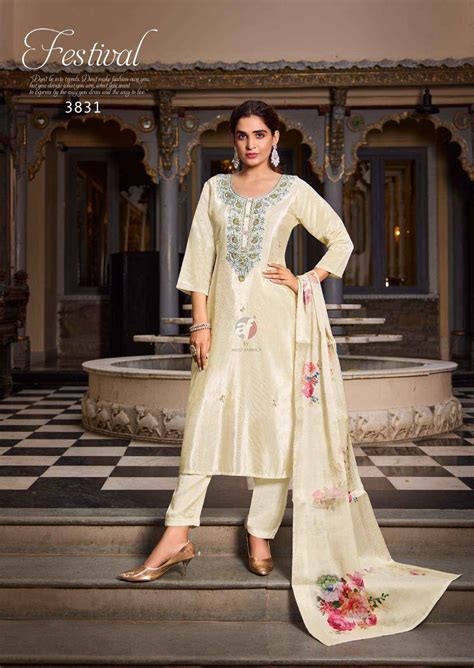 ANJU FABRICS SILK AFFAIR VOL 4 SHIMMER FABRICS HEAVY DESIGNER SUIT