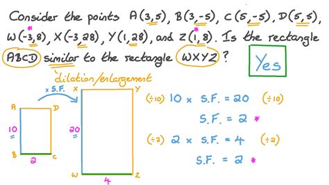 Question Video: Identifying the Similarity between Two Rectangles given ...