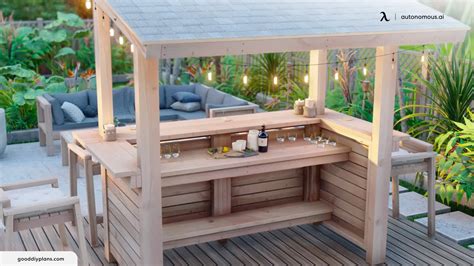 How to Build DIY Outdoor Bar Plans with a Roof?