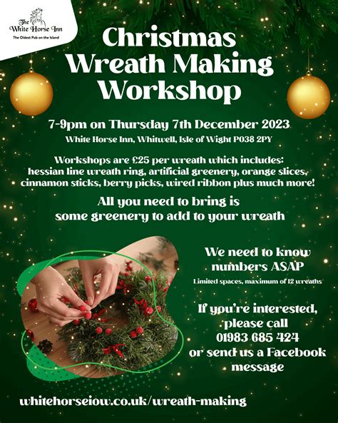 Christmas Wreath Making Workshop – The White Horse Inn, Whitwell | Isle ...