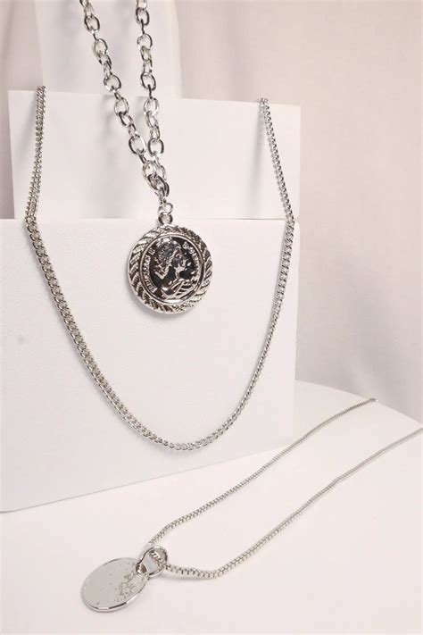 Triple Chain Layered Coin Necklace | Salty – Salty Accessories