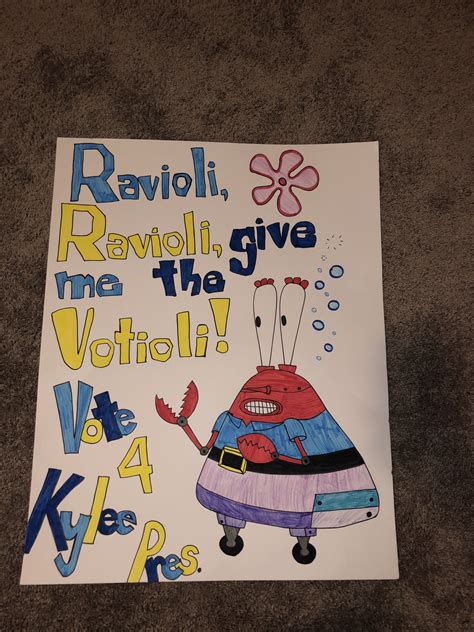 Student Council Spongebob Poster | Student council campaign posters ...