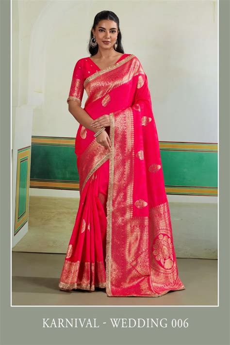 Karnival Wedding 001 To 006 Handloom Weaving Saree