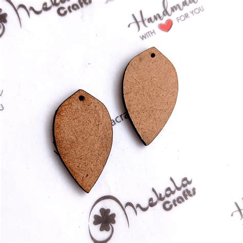 Tear Drop Shape MDF Shapes cutouts (Sold in pairs) – mekalacrafts