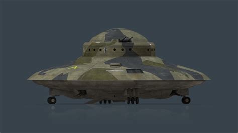 Haunebu ufo with camouflaged surface 3D model | CGTrader