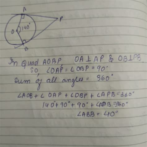In the given figure , PA and PB are the two tangents to a circle at A ...