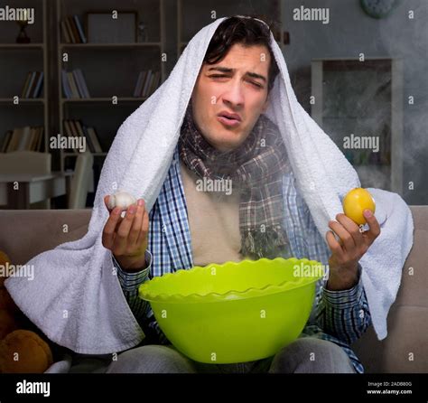 Man inhaling steam hi-res stock photography and images - Alamy