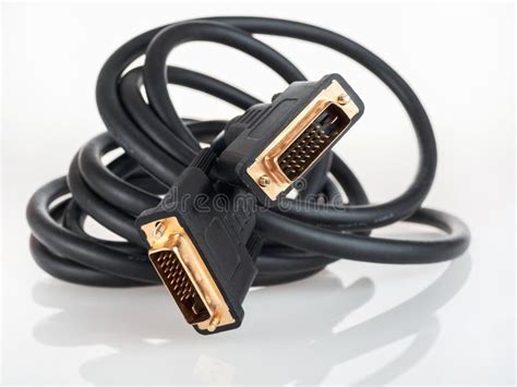 Dvi Digital Video Cable for Connecting an External TV Screen Monitor Stock Photo - Image of ...