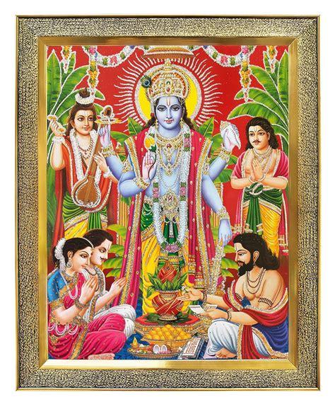 Koshtak Sri Satyanarayan Swamy Vishnu Avatar Photo Frame for Wall ...