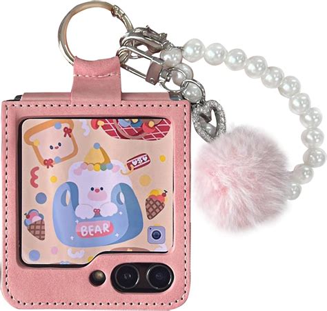 Amazon.com: Yohulod for Galaxy Z Flip 6 Case Cute Cover with Chain ...