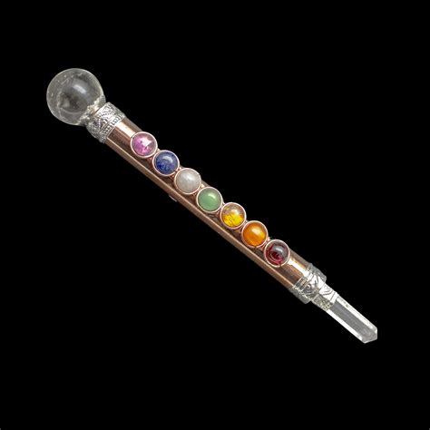 7 Chakra Copper Healing Wand - Crystal Vaults