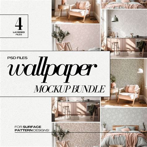 PSD Wallpaper Mockup Bundle - Boho Interior Room – Jasmine Kroeze