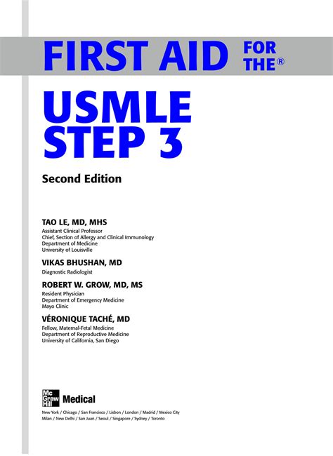 SOLUTION: First aid for the usmle step 3 second edition first aid usmle ...