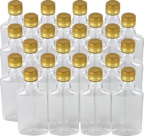 Amazon.com | (24) Pellah 375 ml (12.7 Oz.) Plastic Flask PET clear ...