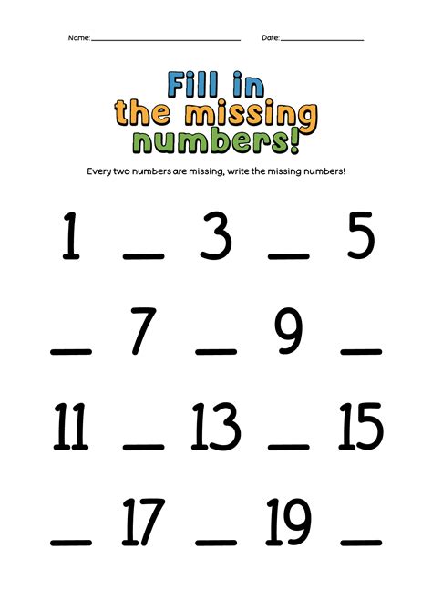 Image result for Math Missing Numbers Worksheet