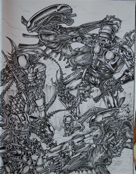 Image result for Alien vs Predator vs Terminator vs RoboCop