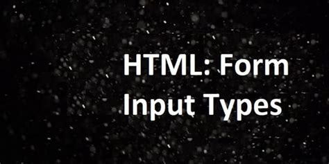 Image result for HTML Form Types