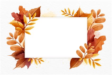 Vector Fall Leaf Border