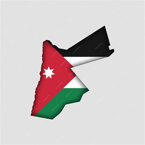 Premium Vector | JORDAN Map with flag in body