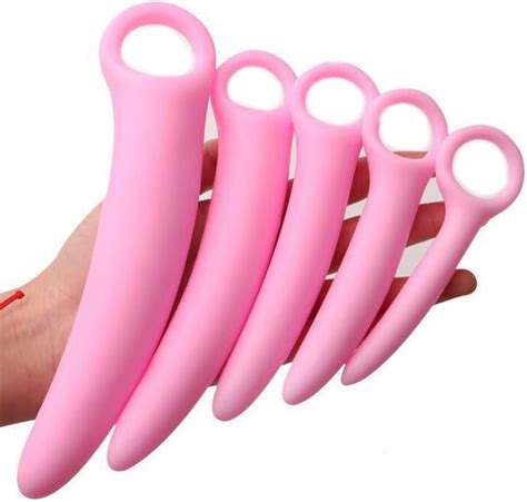 Silicone Urethral Anal Vagina Dilators Set, 5-Pack Silicone Dilator Kit for Women,Vagina Trainer ...