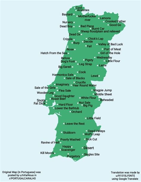 Direct translation (Portuguese to English) of some villages and cities ...