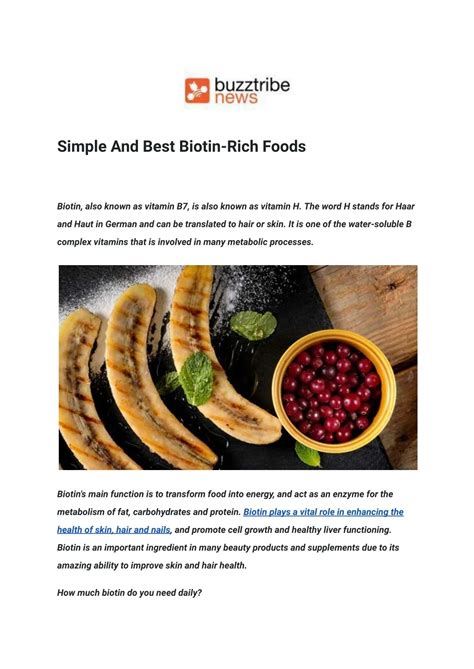 PPT - Simple And Best Biotin-Rich Foods PowerPoint Presentation, free ...