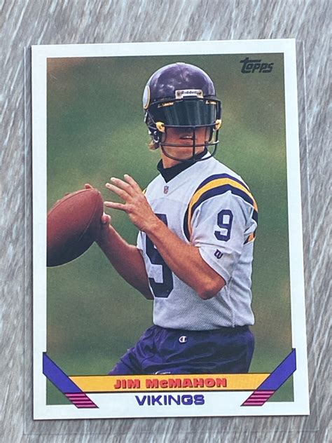 1993 TOPPS JIM MCMAHON MINNESOTA VIKINGS #482 Eagles Bears Chargers | eBay