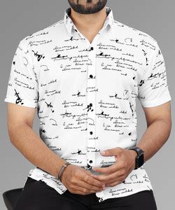 VeBNoR Men Printed Casual White Shirt - Buy VeBNoR Men Printed Casual ...