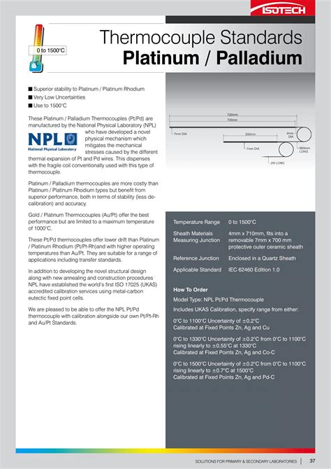 ISOTECH GOLD / PLATINUM THERMOCOUPLE : 지니어스인더스트리 - 대한민국 No.1 산업장비 공급채널