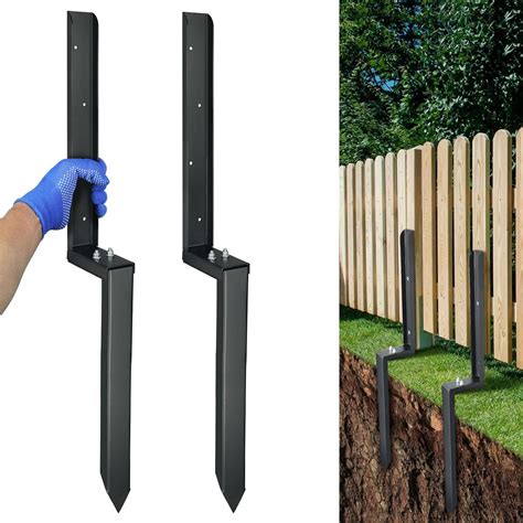 JPOIP Heavy Duty Steel Fence Post Repair Kit, 32 Inch Long Anchor ...