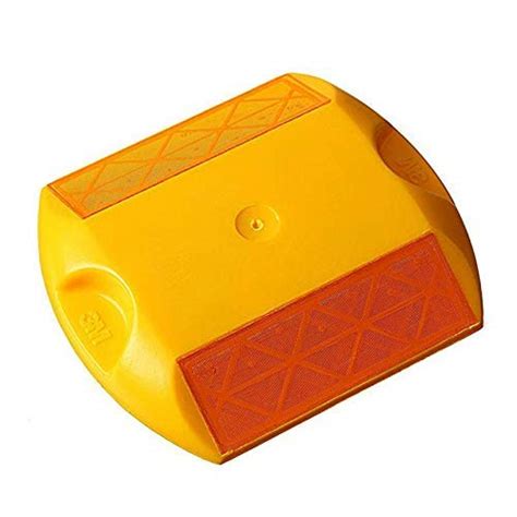 Cat Eye Reflector Plastic Road Stud (Yellow/white),10 x 10 x 2 cm, 10 ...