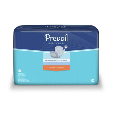 Prevail Incontinence Pant Liners PL-113/1 Large Plus Case of 96, White ...