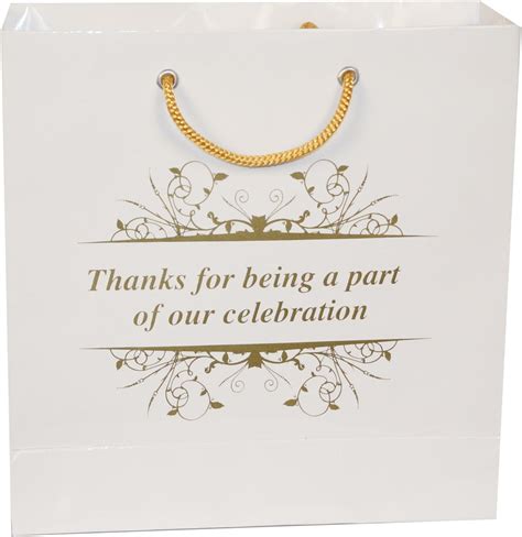 Arrow Paper Bags Gold Flower Design Gift Bags for Gifting, Weddings ...