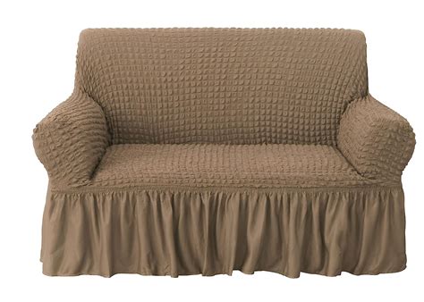 Bubble Frill Couch Cover-Light Brown – House of quirk