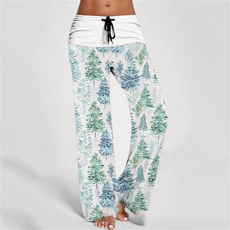 WXLWZYWL Women's Christmas Pajama Pants Comfy Pajamas Drawstring ...