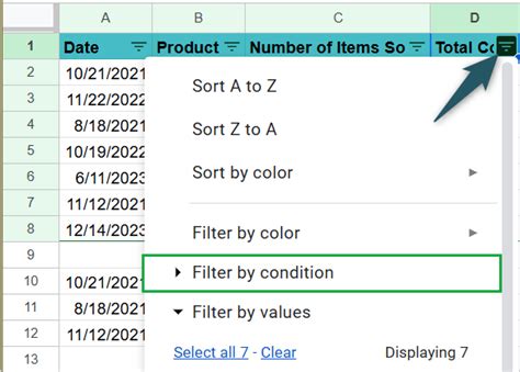 Image result for Spreadsheet Filtering