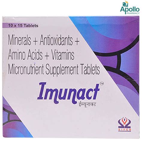 IMUNACT TABLET 15'S Price, Uses, Side Effects, Composition - Apollo ...
